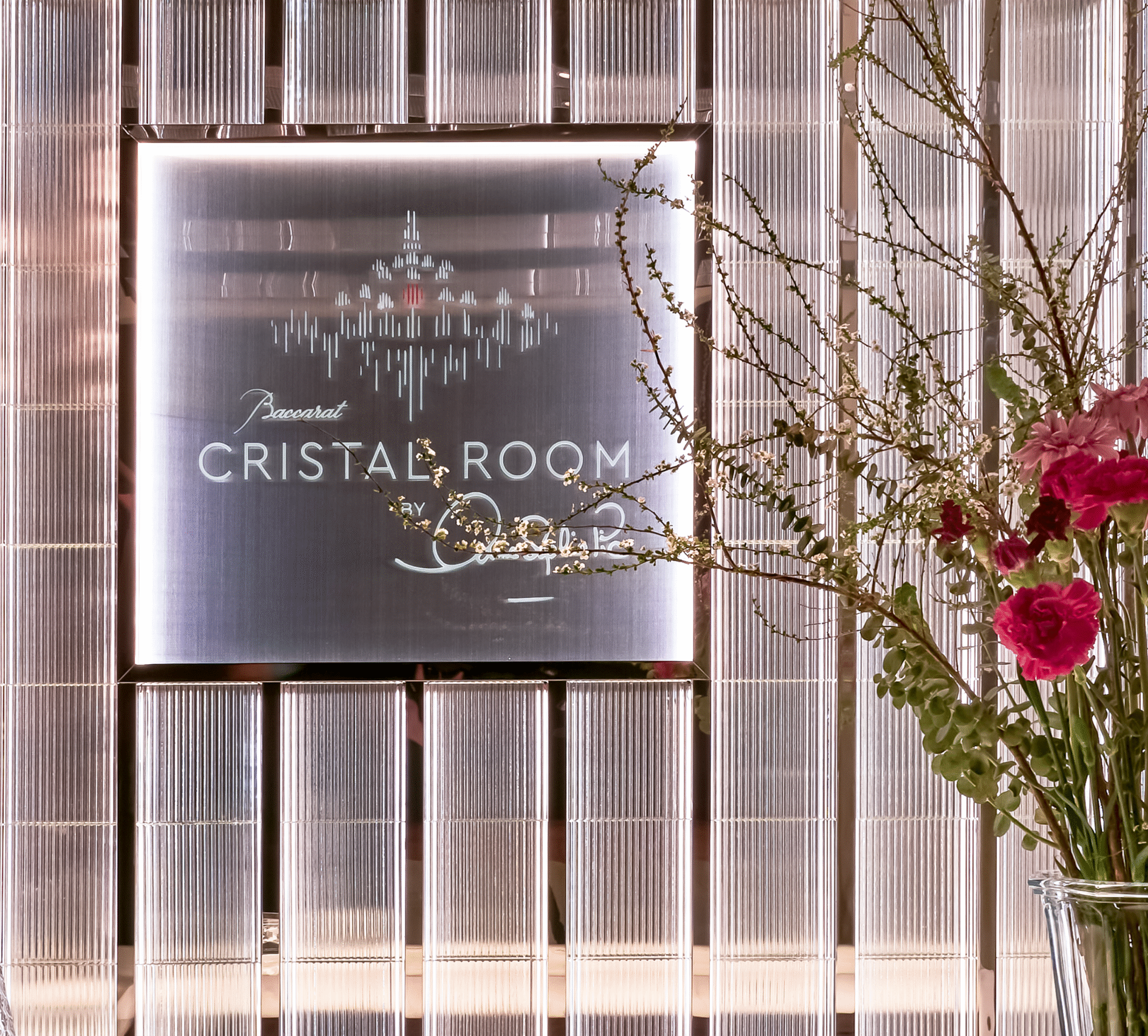 Thirty30 Baccarat Cristal Room Anne Sophie Pic Hong Kong Fortyfive Entrance Signage